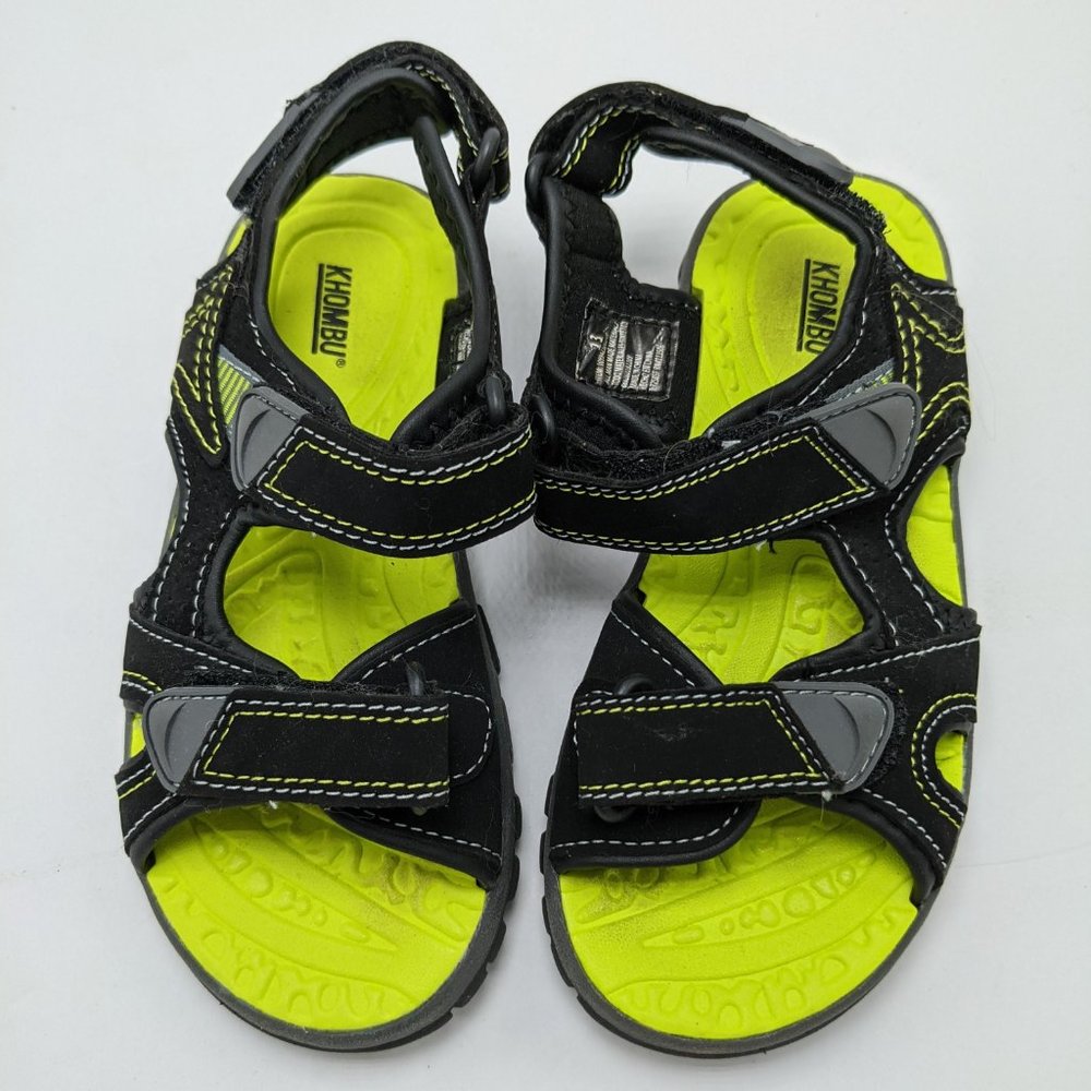 Khombu Black and Neon Water Sandles SZ 13